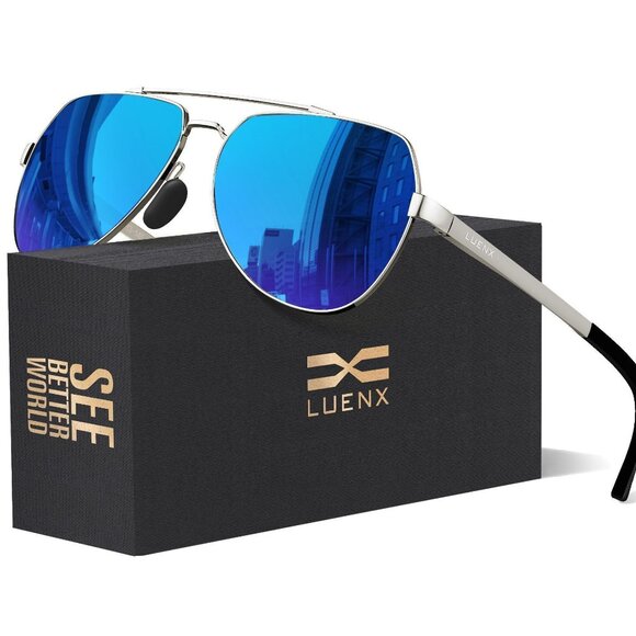 Polarized Aviator Sunglasses Metal Frame UV400 Protection Unisex Classic main image 8
